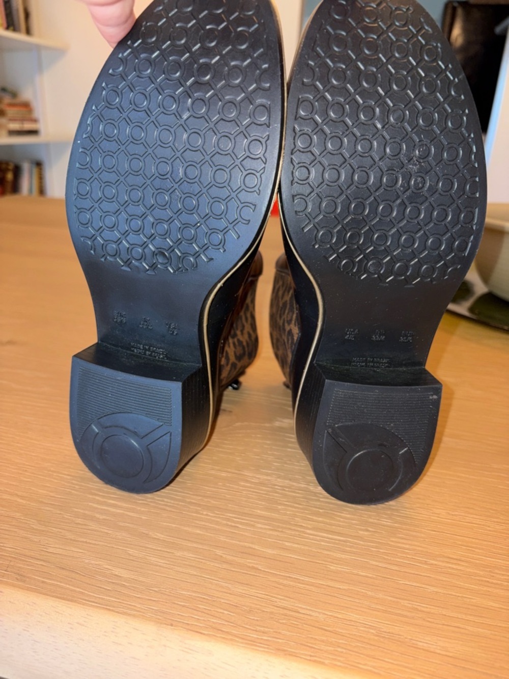 Kate Spade Black Chelsea Rain Boots with Leopard Accent - Picture 4 of 5
